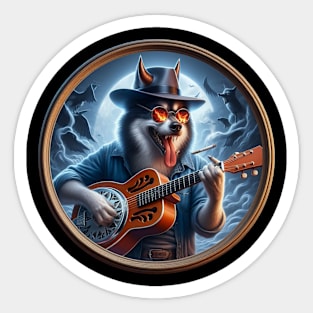 Blues dog: The devil at the crossroads Sticker